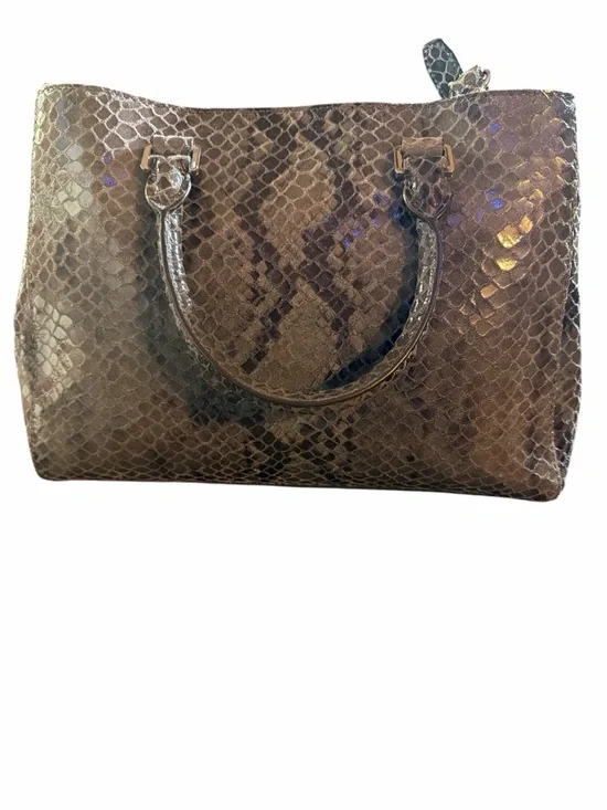 ✨ Michael Kors Cynthia Snakeskin Embossed Satchel & Matching Wallet Set ✨ - Picture 3 of 11